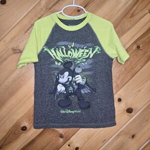 Walt Disney Work Mickey Mouse Halloween T‎ Shirt Glow In The Dark Size XS